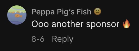 Comment: Ooo another sponsor